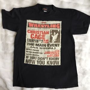 Tna Wrestling Tshirt Christian Cage L 
